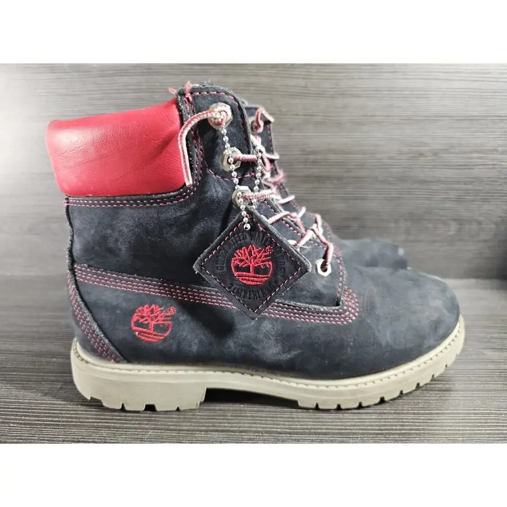 Timberland 6 inch Premium Boots DJT Trump Embroidered Mens 8 Lace Up